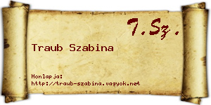 Traub Szabina névjegykártya
