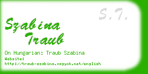 szabina traub business card